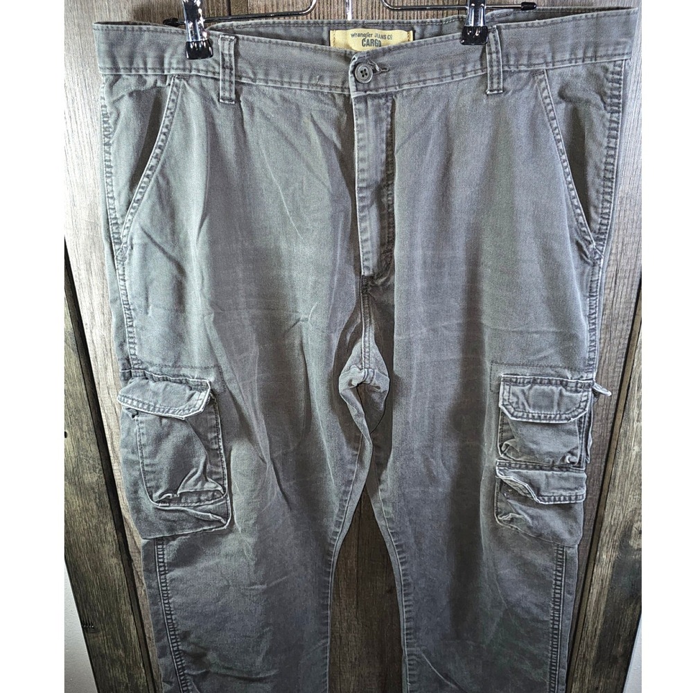 Wrangler Jeans Co‎ Mens Cargo Pants Gray Size 38x30 Cotton Utility Workwear